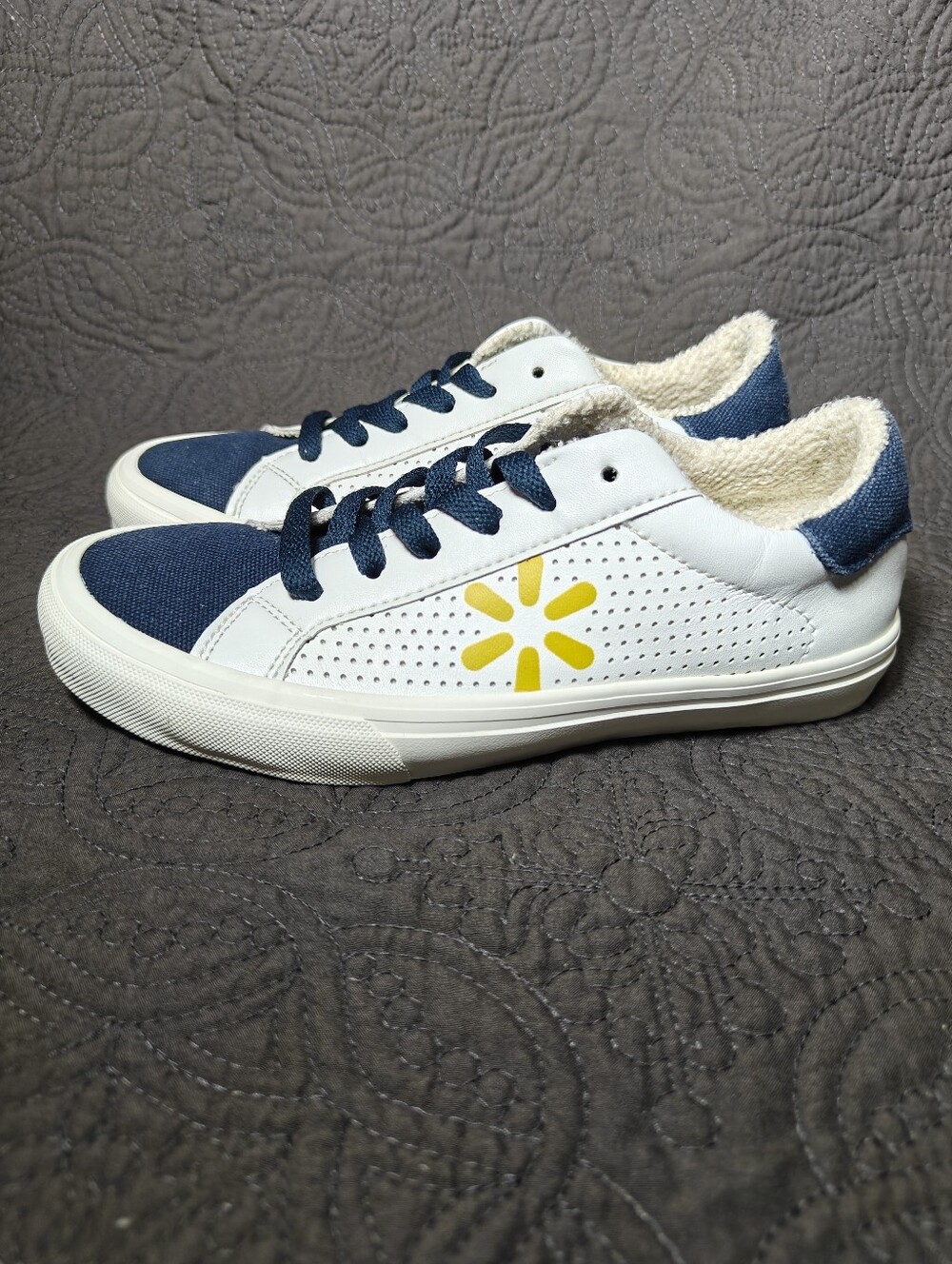 RARE Walmart Yellow Logo SPARK Sneaker Flat Sneaker Slip On Women's Shoes 7-7.5